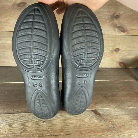 crocs kadee womens size 9 shoes black slip on comfort flats - Picture 7 of 8